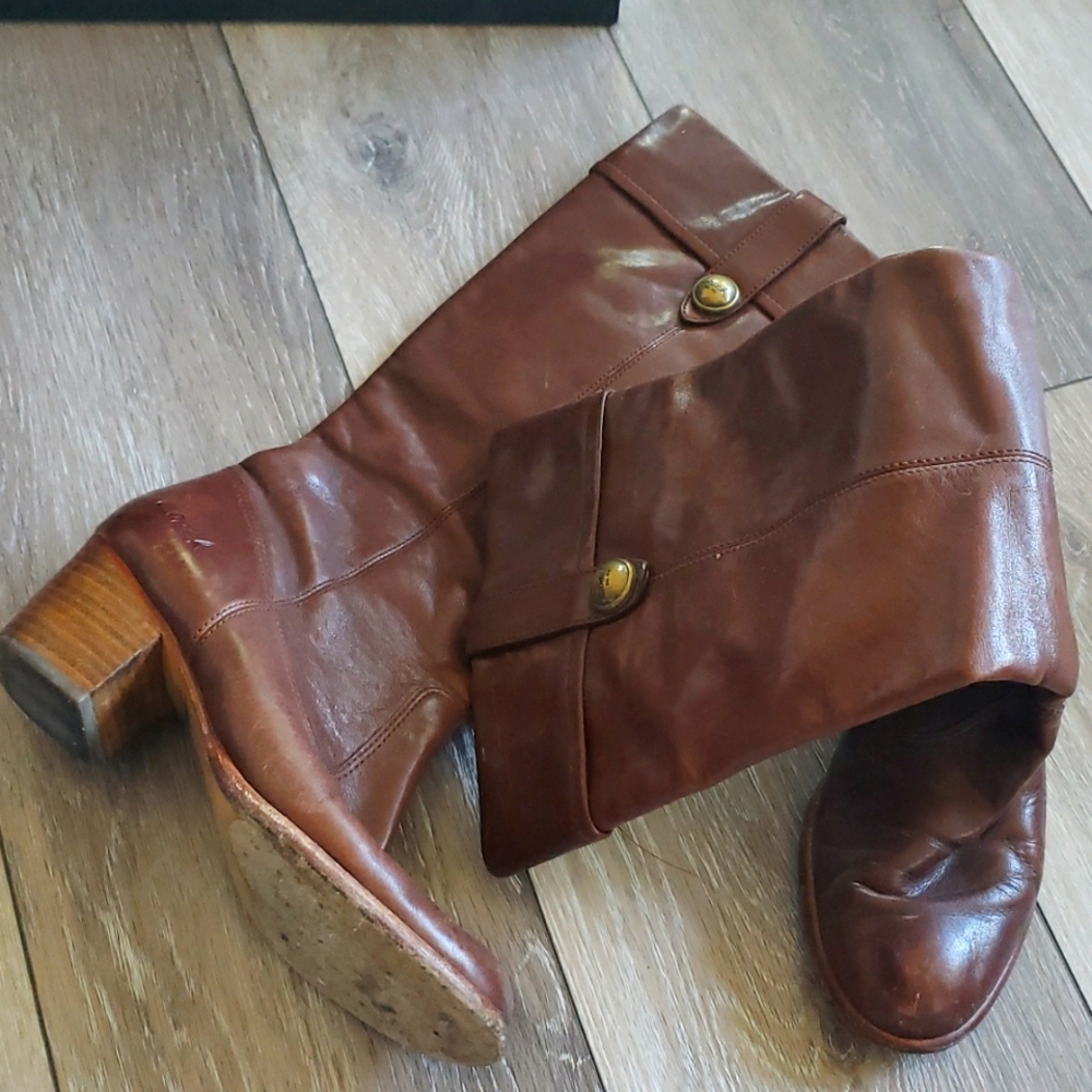 Coach leather boots